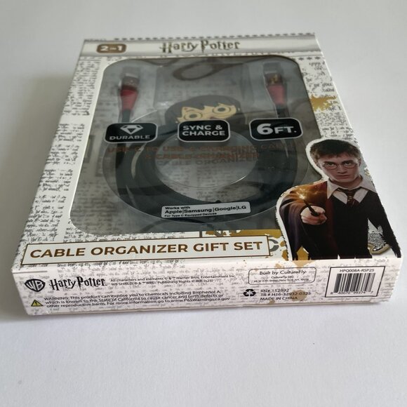 Harry Potter 6ft USB-C to USB-C Charging Cable NIB Gift Set Stocking Stuffer - Picture 5 of 6